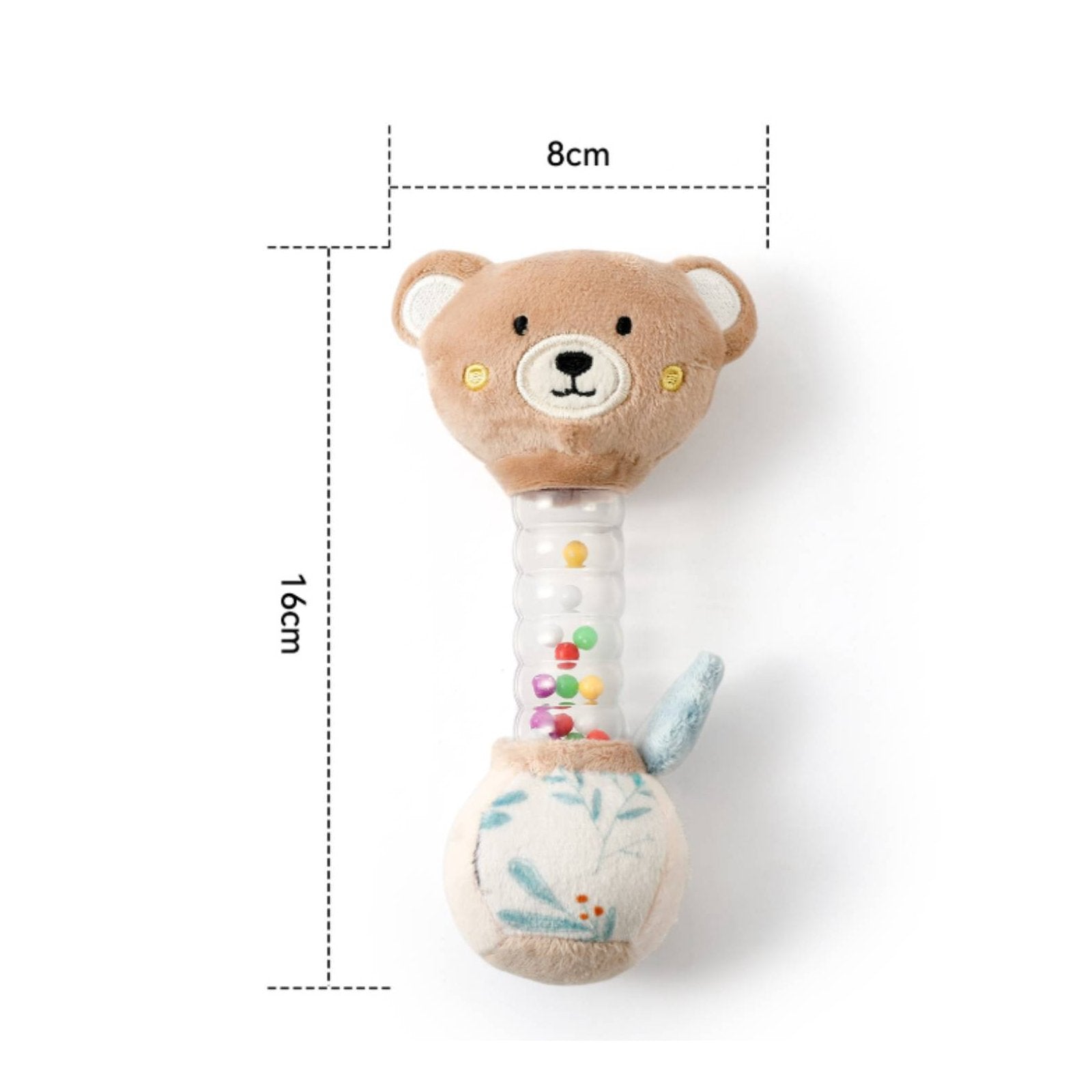 Bear Teether Easy to Grip Bear Rattle Early Learning for Infants, Infants