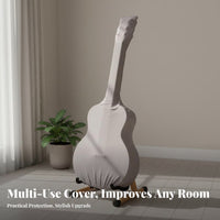 Guitar Particle Cover Dustproof Full Frame Guitar Sock Musical Instrument Accessory Stretchable Universal Fit for Home Storage