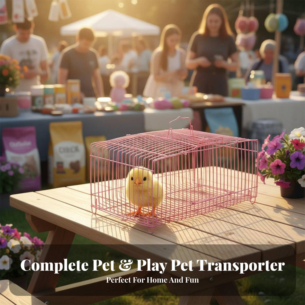 50 Pieces Hand-Held Chick enclosure Portable livingstock Crate Stackable for Farm, &fairplace