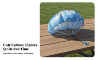 Cartoon Design Hand Throwing Parachute Easy to Throw Parachute Toy No Batteries Required for Preschoolers, Parents, Outdoor, Backyard, Beach