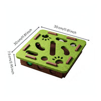 Felt Feline Toy Box Cutout Openings Ball Batting Box Boredom Relief