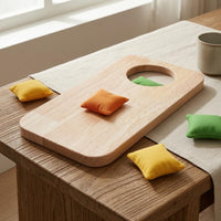 Sandbag Tossing Board Natural Wood Wooden Throwing Board Canvas for Children