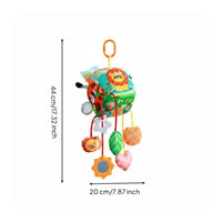 Crib Hanging Rattle Soft Textile Car Seat Activity Toy Dangling Pieces