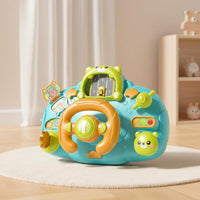 Steering Wheel Toy Built in Buttons Interactive Steering Wheel Rounded Body