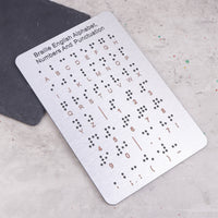 Braille Learning Board Printed Letters Educational Tool Rounded Corners