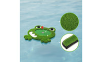 Central Cup Hole Frog Putting Mat Raised Eyes Floating Golf Putting Mat Target Marker Floating Golf Green Artificial Grass