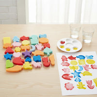 30 Pieces Kids' Paint Sponge Set Reusable Art Supplies Washable for DIY Projects