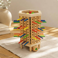 And Hexagonal Block Game Colored Sticks Wooden Structure Game Fine Motor Skills Kids Activity