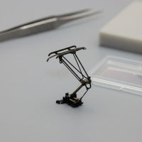HO Scale Pantograph Metal Body Model Train Antenna Rack PP Base