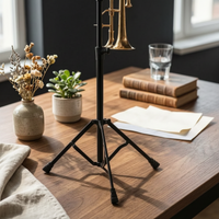 Trombones Stand Compact Storage Adjustable Trombones Stand Non-Slip Base Instrument Support