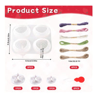 13 Pieces Strawberry Soap Form Kit Creative Handmade Gift for Beginners