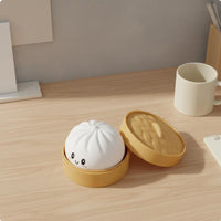 Steamed Bun Soft with Steamer Case Cute Bun Stress Toy for Office, Students
