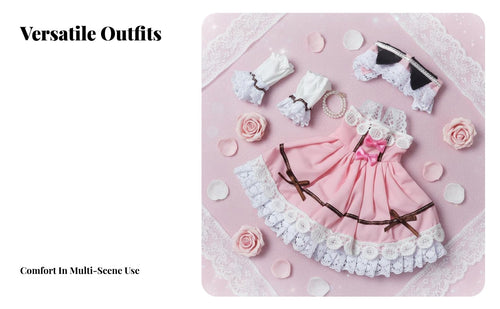 1/6 Scale Doll Dress Clothes Outfits Dress Set for Girls, Pretend Play, Cake Decoration