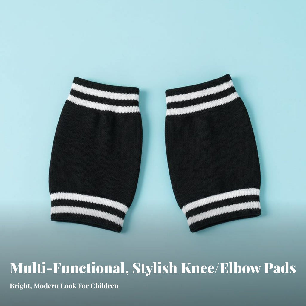 Multi-Sport Use Kids Knee and Elbow Pad Set High Elasticity Toddler Crawling Safety Gear Comfortable for Babies, Boys, Cycling, Indoor, Home