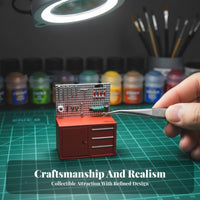 1/64 Scale Tool Cabinet Realistic Detail Model Repair Shop Tool Rack Improves Displays 1:64 Garage Accessories Set for Hobbyists