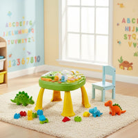 Dinosaur Activity Table Multi-Function Interactive Workbench Lights