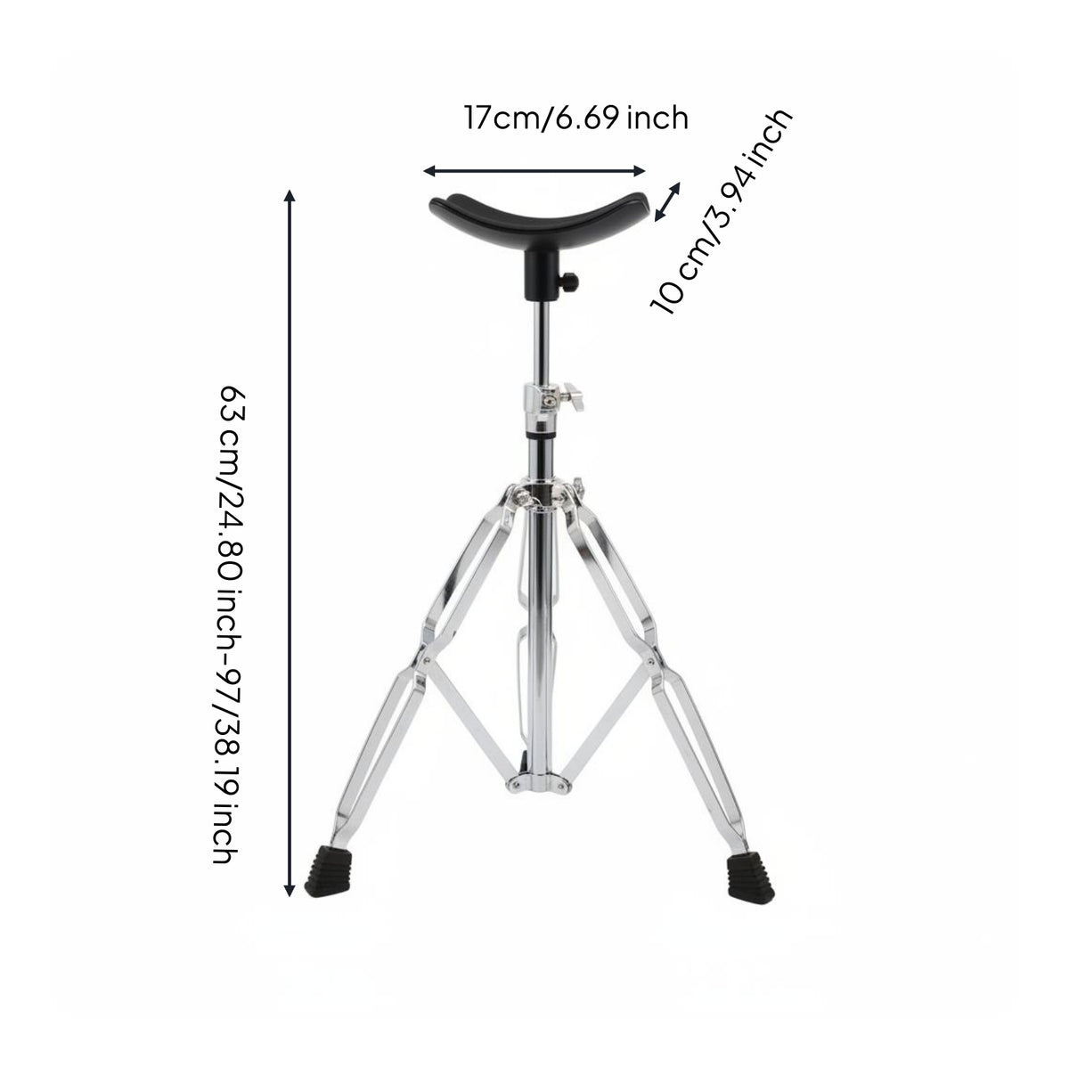 Tuba Stand Height Adjustable Euphonium Stand Padded Cradle for Stage