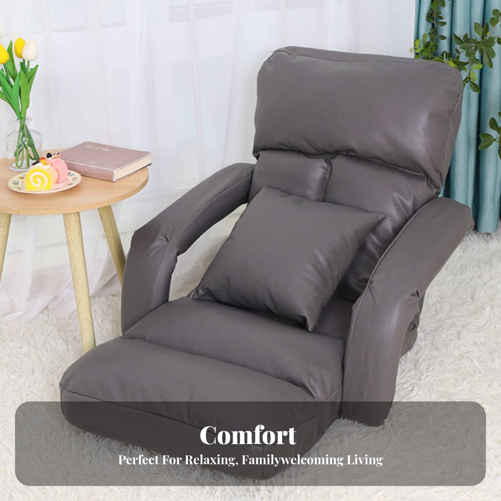 Adjustable Nursing Lounger Removable cleanable Cover Adjustable Floor Lounger Foldable Support for Adults, Nursery, Office