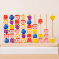 Fruit Bead Toy Double Player Color Matching Bead Board Hand-Eye Coordination