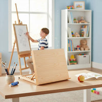 Foldable Table Easel Beech Wood Desktop Sketching Easel for Children, Beginners