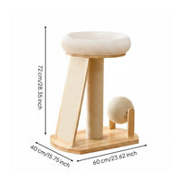 Lumber Kitty Tree Space-Saving Pet Furniture Stable Base for Indoor