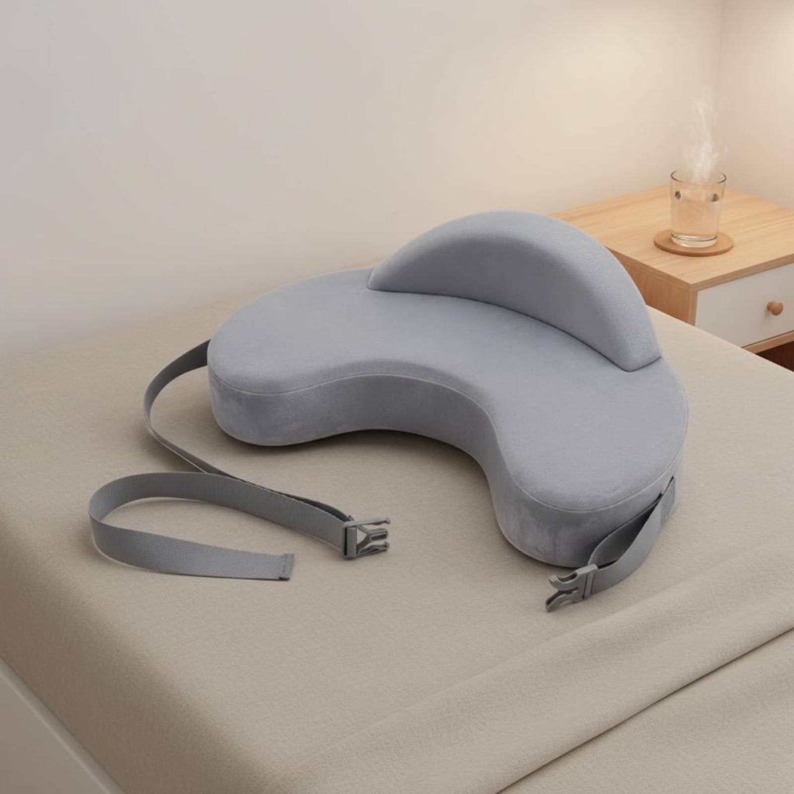 Memory Foam Nursing Pillow Multiuse Breastfeeding Pillow Adjustable Waist Strap