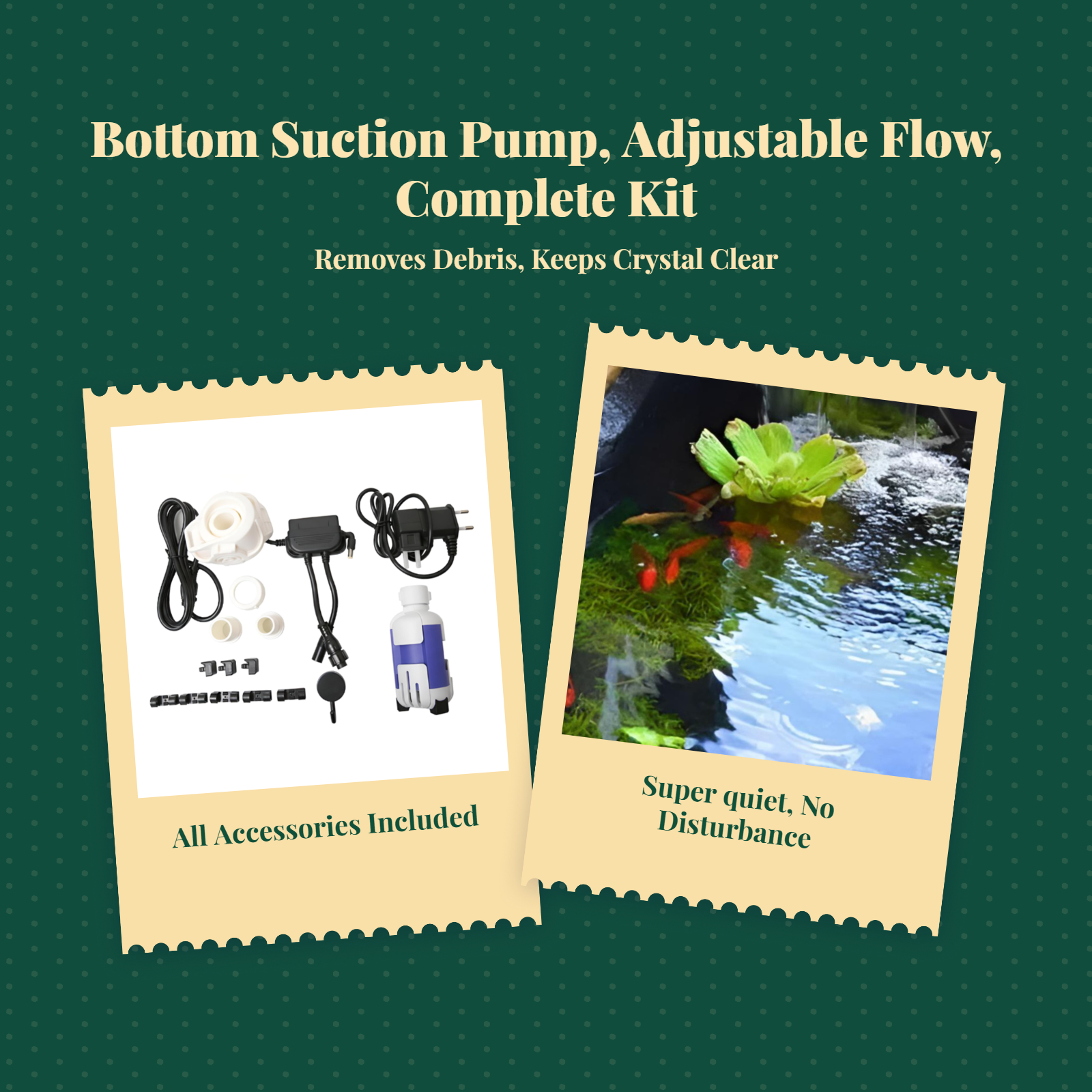 Quiet adjustable aquarium pump