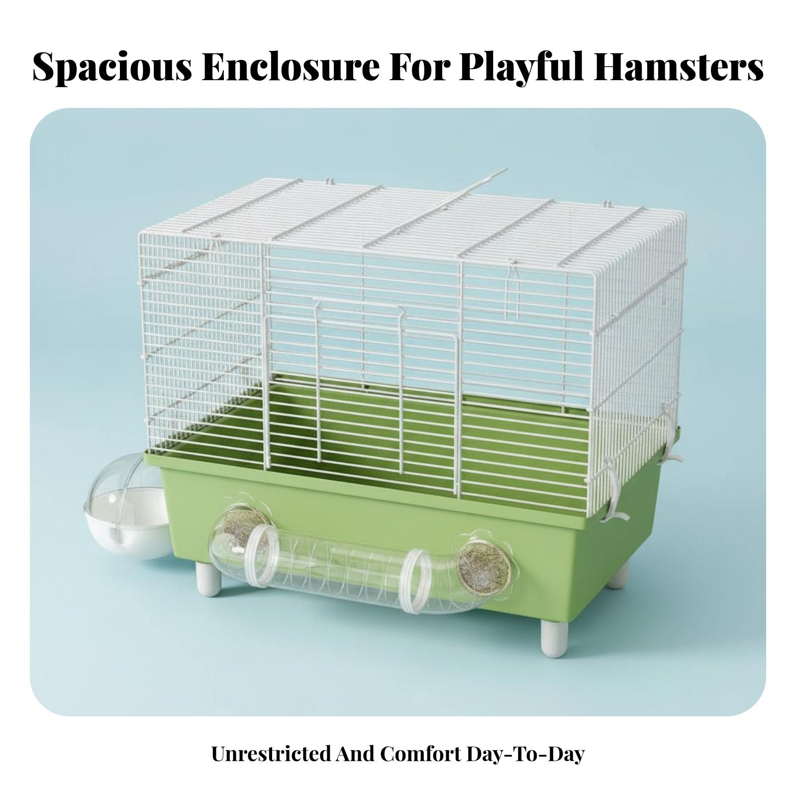 2-Story Hamster House Kit Easy entry Multitier Pet enclosure Includes Play Tubes