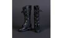 1/4 BJD Black Leather Boots Textured texture/4 Doll Boots for Photo Photography, Display, Collection