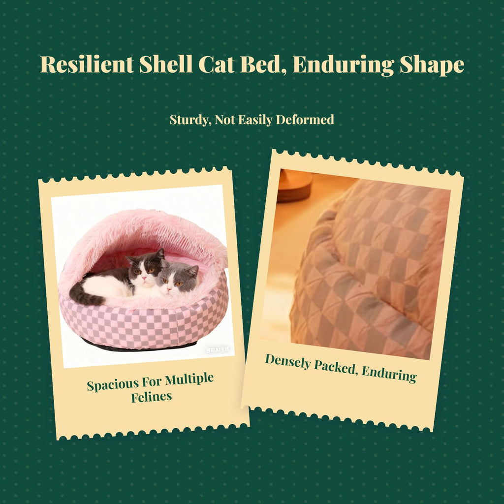 Insulated cat cave bed for warmth