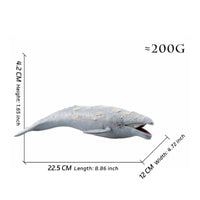 Gray Marine Mammal Figurine Solid Sea Creature Figure Educational for Collection