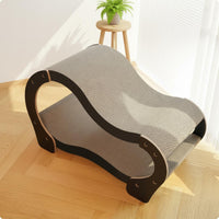 S-Shaped Cat Lounger Textured Pet Accessory