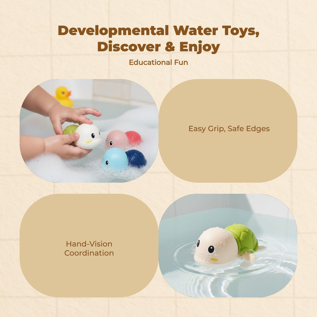 Bath toys encourage toddler learning
