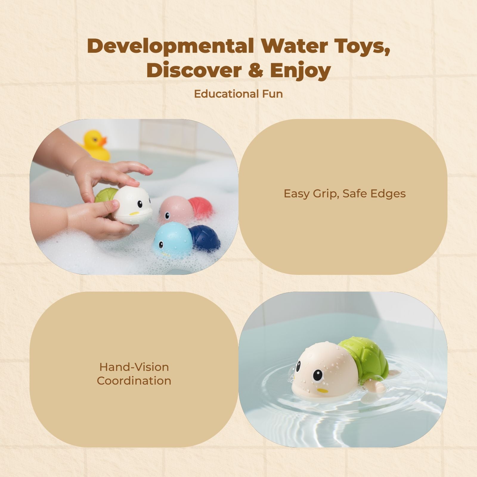 Bath toys encourage toddler learning