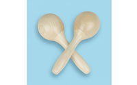 2 Pieces Wooden Maraca Educational Wooden Shaker Clear Shaking Clear-Sound Maracas Maraca Set for Young Children, Kindergarten, Interactive Play