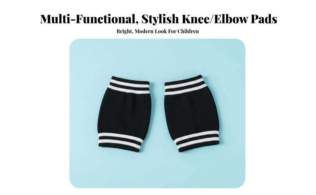 Multi-Sport Use Kids Knee and Elbow Pad Set High Elasticity Toddler Crawling Safety Gear Comfortable for Babies, Boys, Cycling, Indoor, Home