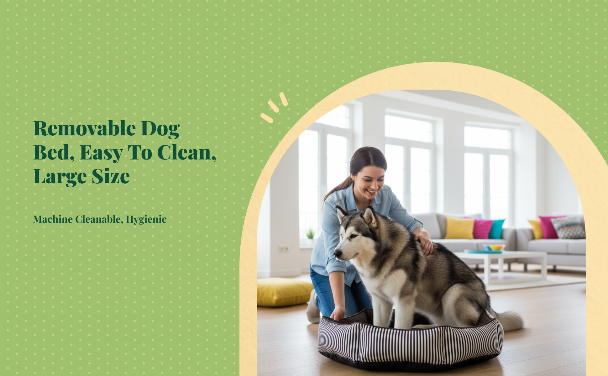 Orthopedic Dog Bed Removable Cover Non-Slip All Seasons
