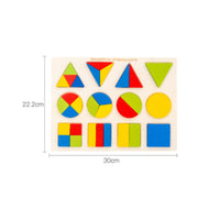 Wooden Brain-Teaser Toy Colorful Shape Sorting Board Fine Movement Skills