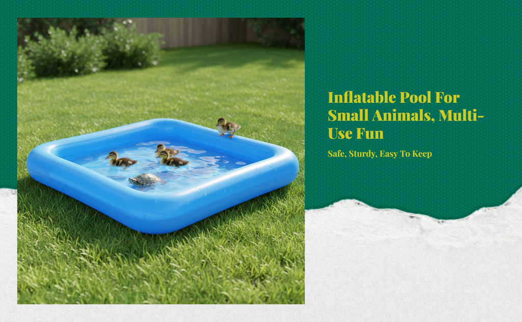 Leak-Resistant Animal Pool, Easy Clean, Portable Bowl