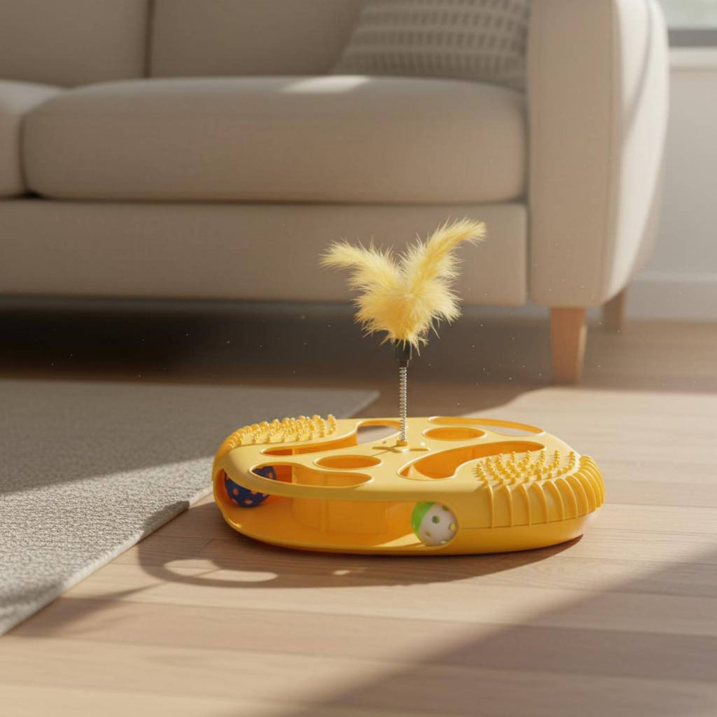Cat Interactive Toy with Feather Sturdy Material for Cats