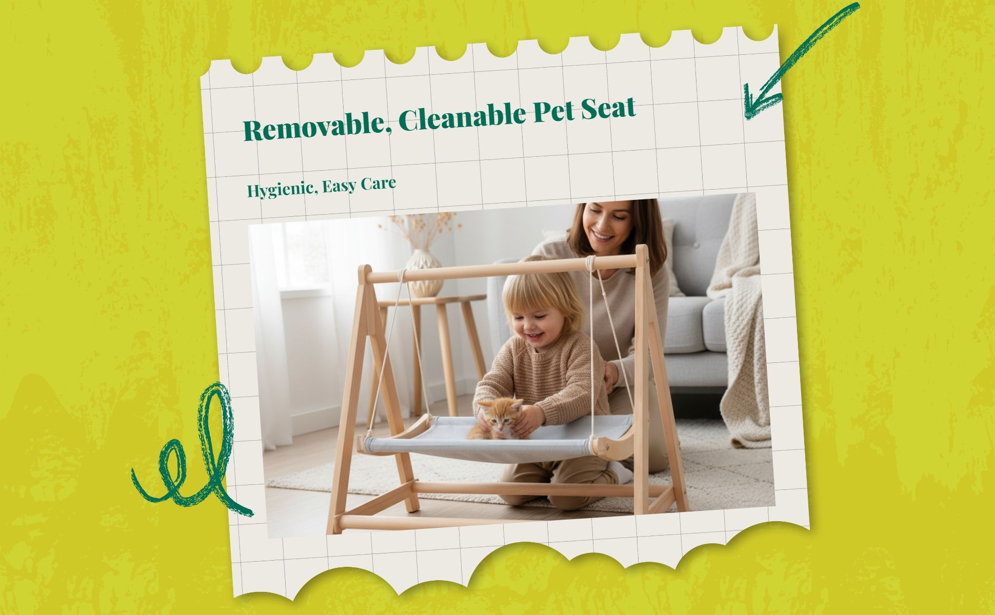 Breathable wood pet bed
