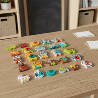 Wooden Alphabet Game Cognitive Development Dinosaur Number Game