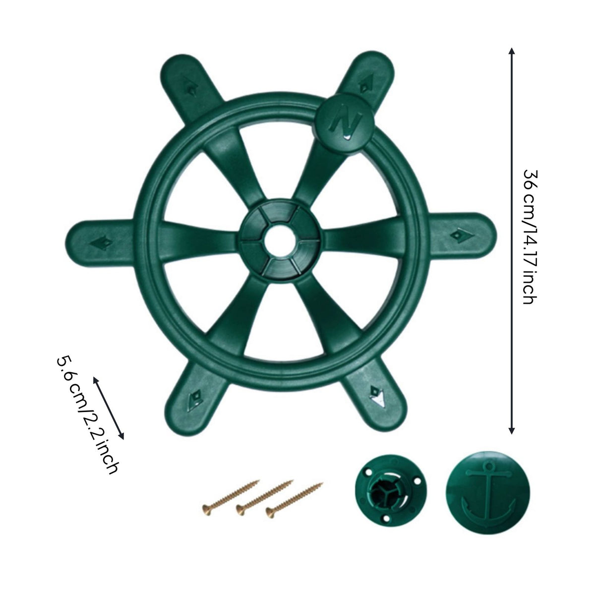 Pirate Craft Wheel Versatile Kids Steering Wheel Weather Resistant Playground Boat Steering for Young Children