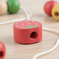 Wooden Fruit Lacing Toy Hand-Eye Coordination Children's Learning Color Matching
