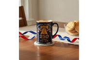 American 250th Anniversary Mug Double Sided Print the Nation 250th Anniversary Mug Gold Accents Patriotic Coffee Cup for History