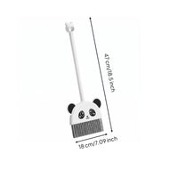 Panda-Face Broom Cartoon Style Panda Broom Black Ear Details for Children