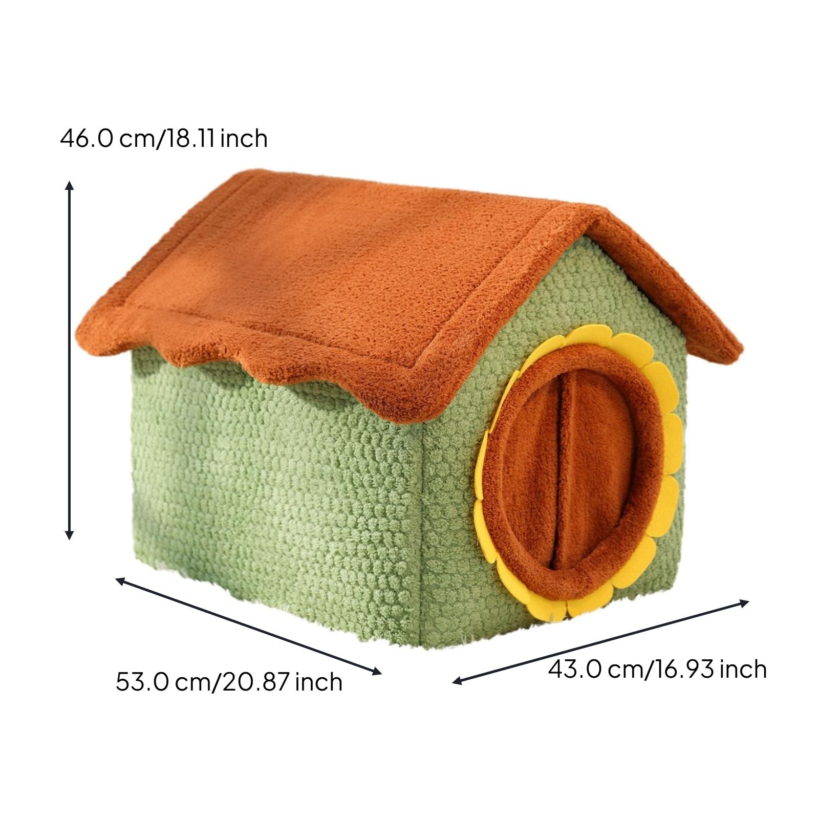 Cat Cave House, Warm Enclosed Bed, Removable Tent, Plush Den