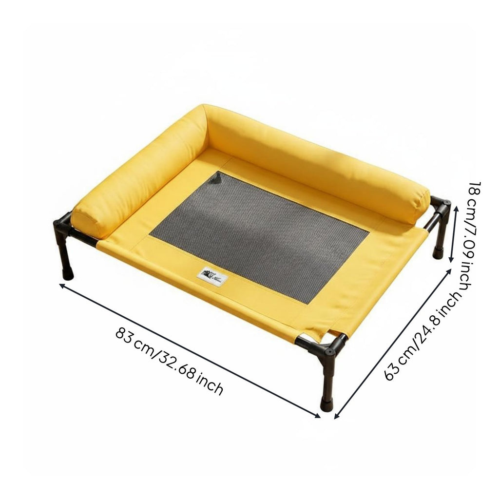 Elevated Dog Bed Raised-Floor Design Mesh Dog Bed Removable Cover for Indoor