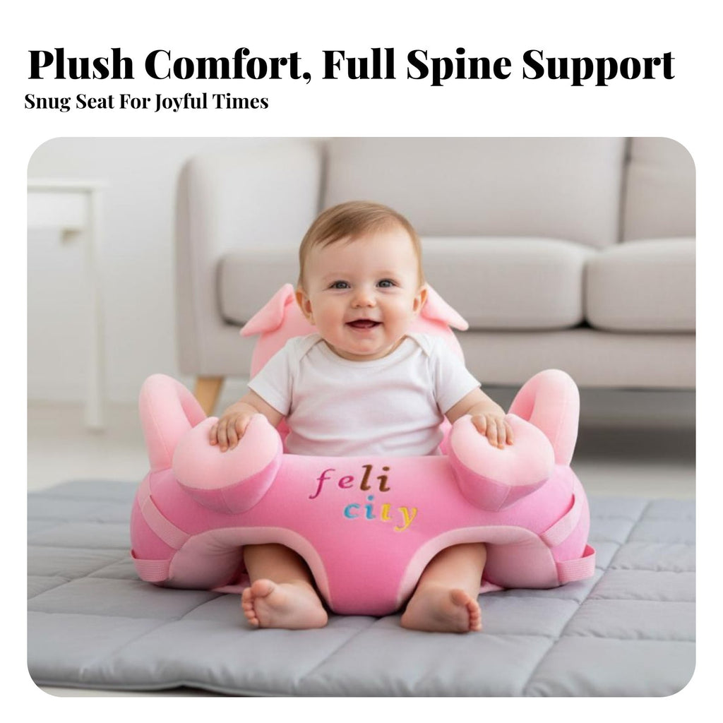 CreatureShaped Sitting Learning Aid Skin-Friendly Baby Floor Seat Non-Slip