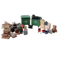 Metropolitan Street-Cleaning Scene Model Assorted Props Worn Cluttered Scene